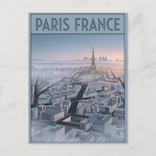 Paris Frankreich Scherenschnitt Kunst Postkarte