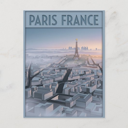 Paris Frankreich Scherenschnitt Kunst  Postkarte (Vorderseite)