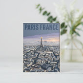 Paris Frankreich Scherenschnitt Kunst  Postkarte (Stehend Vorderseite)