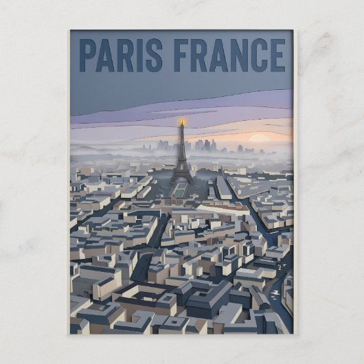 Paris Frankreich Scherenschnitt Kunst  Postkarte (Vorderseite)