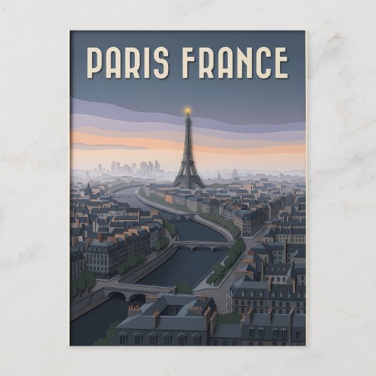 Paris Frankreich Scherenschnitt Kunst  Postkarte (Vorderseite)