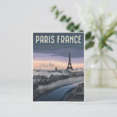 Paris Frankreich Scherenschnitt Kunst Postkarte (Stehend Vorderseite)