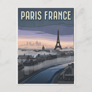 Paris Frankreich Scherenschnitt Kunst Postkarte