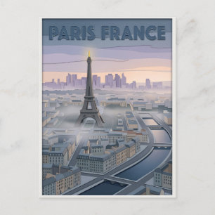 Paris Frankreich Scherenschnitt Kunst Postkarte