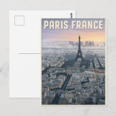 Paris Frankreich Scherenschnitt Kunst Postkarte (Vorne/Hinten)
