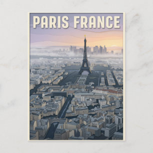 Paris Frankreich Scherenschnitt Kunst Postkarte