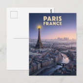 Paris Frankreich Scherenschnitt Kunst Postkarte (Vorne/Hinten)