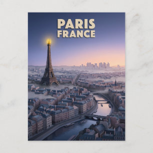 Paris Frankreich Scherenschnitt Kunst Postkarte