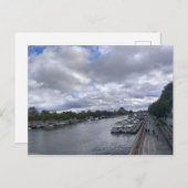 Paris. Frankreich. Seine-Fluss Postkarte (Vorne/Hinten)