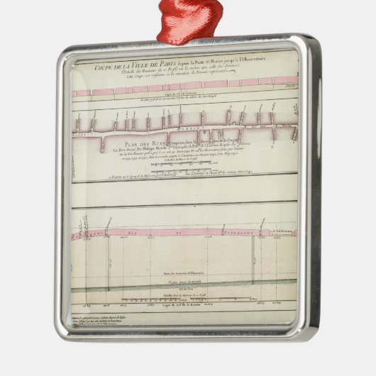 Paris, Frankreich Silbernes Ornament (Links)