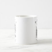 Paris Frankreich – Skizze mit Eiffelturm & Café Kaffeetasse (Mittel)
