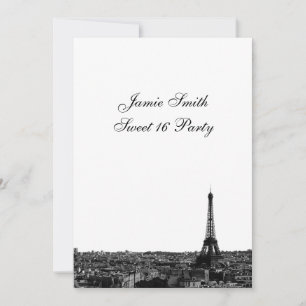Paris Frankreich Skyline #1 SW 16 V Einladung