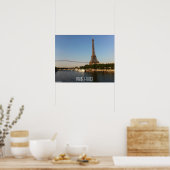 Paris, Frankreich - Skywriter fliegen am Eiffeltur Poster (Küche)