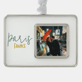 Paris, Frankreich Souvenir Erinnerung Rahmen-Ornament Silber