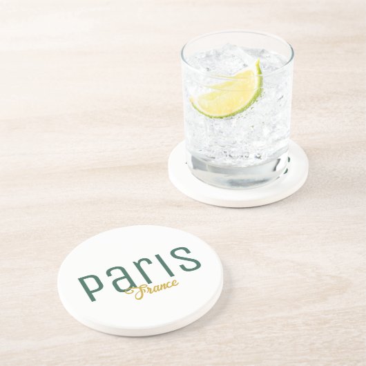 Paris, Frankreich Souvenir Getränkeuntersetzer (Seite)
