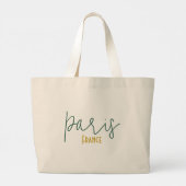 Paris, Frankreich Souvenir Jumbo Stoffbeutel (Rückseite)