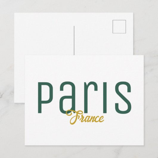 Paris, Frankreich Souvenir Postkarte (Vorne/Hinten)