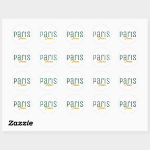 Paris, Frankreich Souvenir Runder Aufkleber