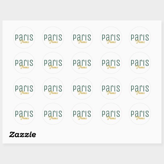 Paris, Frankreich Souvenir Runder Aufkleber (Blatt)