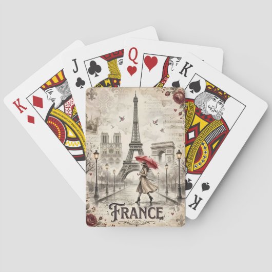 Paris Frankreich Spielkarten (Rückseite)