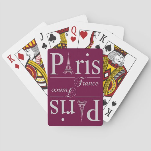 Paris-Frankreich-Spielkarten Spielkarten (Rückseite)