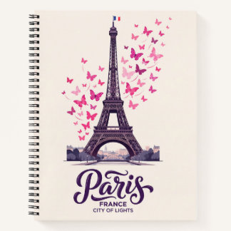 Paris Frankreich Stadt der Lichter Spiralblock Notizblock