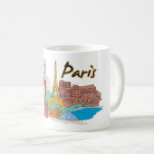 Paris-Frankreich-Stadt Kaffeetasse (VorderseiteRechts)