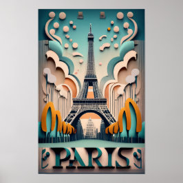 Paris, Frankreich, Städte der Welt, Vintager Stil Poster