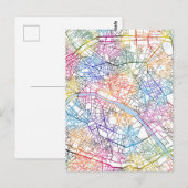 Paris - Frankreich - Stadtkarte Postkarte (Vorne/Hinten)
