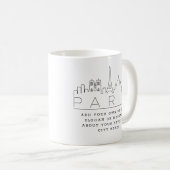 Paris Frankreich Stilisierte Skyline | Benutzerdef Kaffeetasse (VorderseiteRechts)