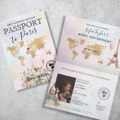 Paris Frankreich Sweet 16 Birthday Passport Einladung