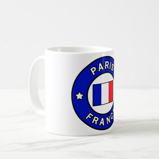 Paris-Frankreich-Tasse Kaffeetasse (Vorderseite Links)