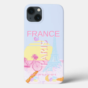 Paris, Frankreich, Travel Art, Preppy, Blue Case-Mate iPhone Hülle
