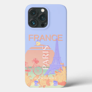 Paris, Frankreich, Travel Art, Preppy, Pastel, Blu Case-Mate iPhone Hülle