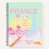 Paris, Frankreich, Travel Art, Preppy, Pastel Notizblock (Vorderseite)