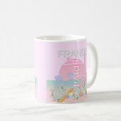Paris, Frankreich, Travel Art, Preppy, Pastel, Pin Kaffeetasse (VorderseiteRechts)