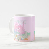 Paris, Frankreich, Travel Art, Preppy, Pastel, Pin Kaffeetasse (Vorderseite Links)
