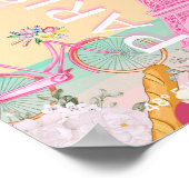 Paris, Frankreich, Travel Art, Preppy, Pastel, Pin Poster (Ecke)