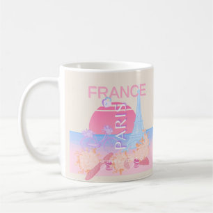 Paris, Frankreich, Travel Art, Preppy, Pastell Kaffeetasse