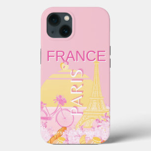 Paris, Frankreich, Travel Art, Preppy, Pink Case-Mate iPhone Hülle