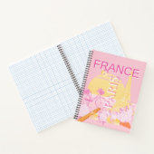 Paris, Frankreich, Travel Art, Preppy, Pink Notizblock (Innenseite)