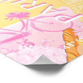 Paris, Frankreich, Travel Art, Preppy, Pink Poster (Ecke)