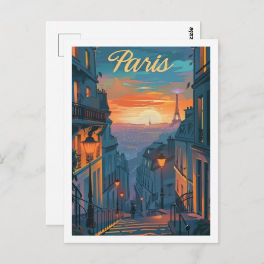 Paris Frankreich Vintag Berühmter Reiseort Postkarte (Vorne/Hinten)