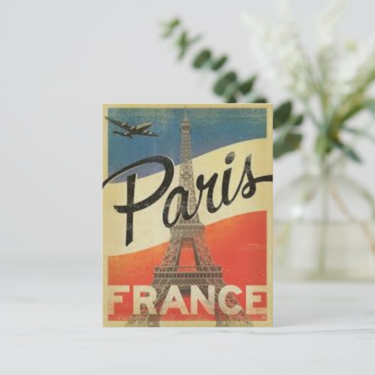 Paris - Frankreich Vintag Postkarte (Stehend Vorderseite)