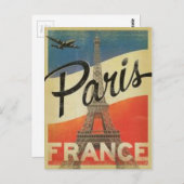 Paris - Frankreich Vintag Postkarte (Vorne/Hinten)