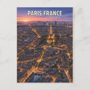 Paris Frankreich Vintage-Anime-Reisepostkarte Postkarte