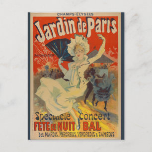 Paris Frankreich Vintage Französisches Konzert Postkarte