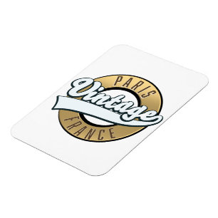 Paris Frankreich Vintage-Logo Magnet