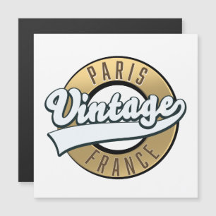 Paris Frankreich Vintage-Logo Magnetkarte