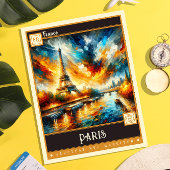 Paris, Frankreich | Vintage Malerei Postkarte